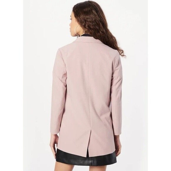 All Saints Pink Aleida Lightweight Tri Blazer Open Front Jacket Women’s Size 2 - Picture 5 of 13